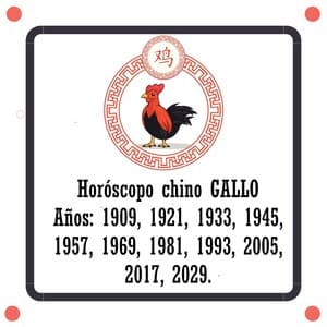 Horóscopo chino GALLO